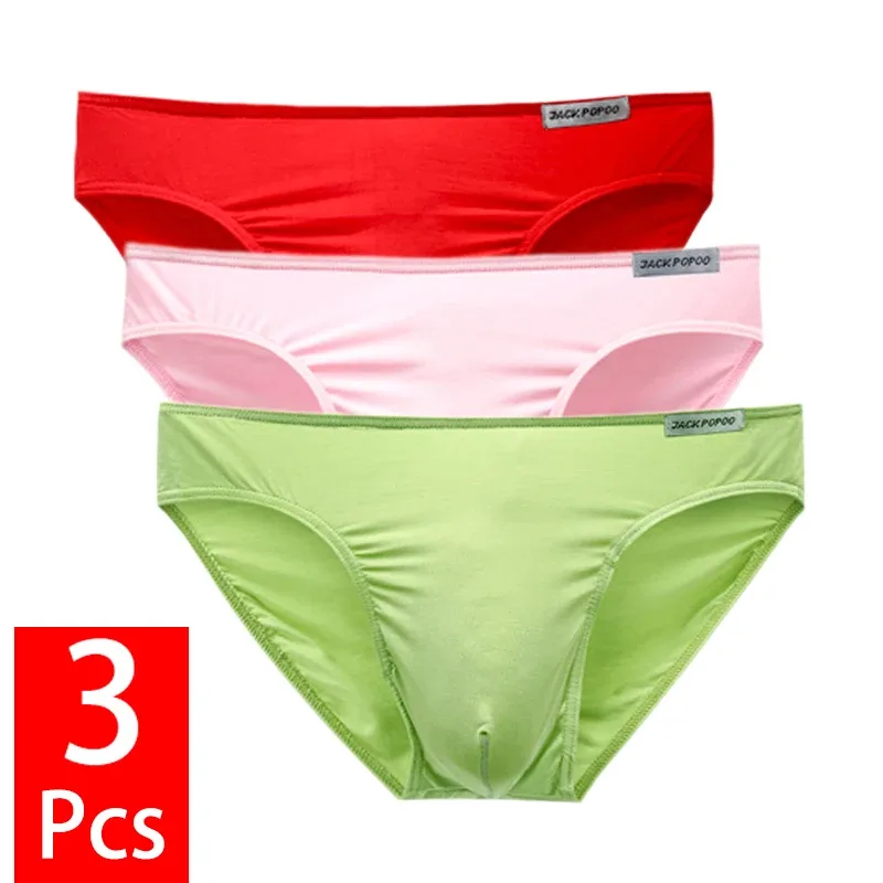 3PCS/Lot Men's Underwear Modal High Quality Soft Briefs Breathable Comfortable Youth Underpants Male Sexy U Bulge Pouch Panties — image 14