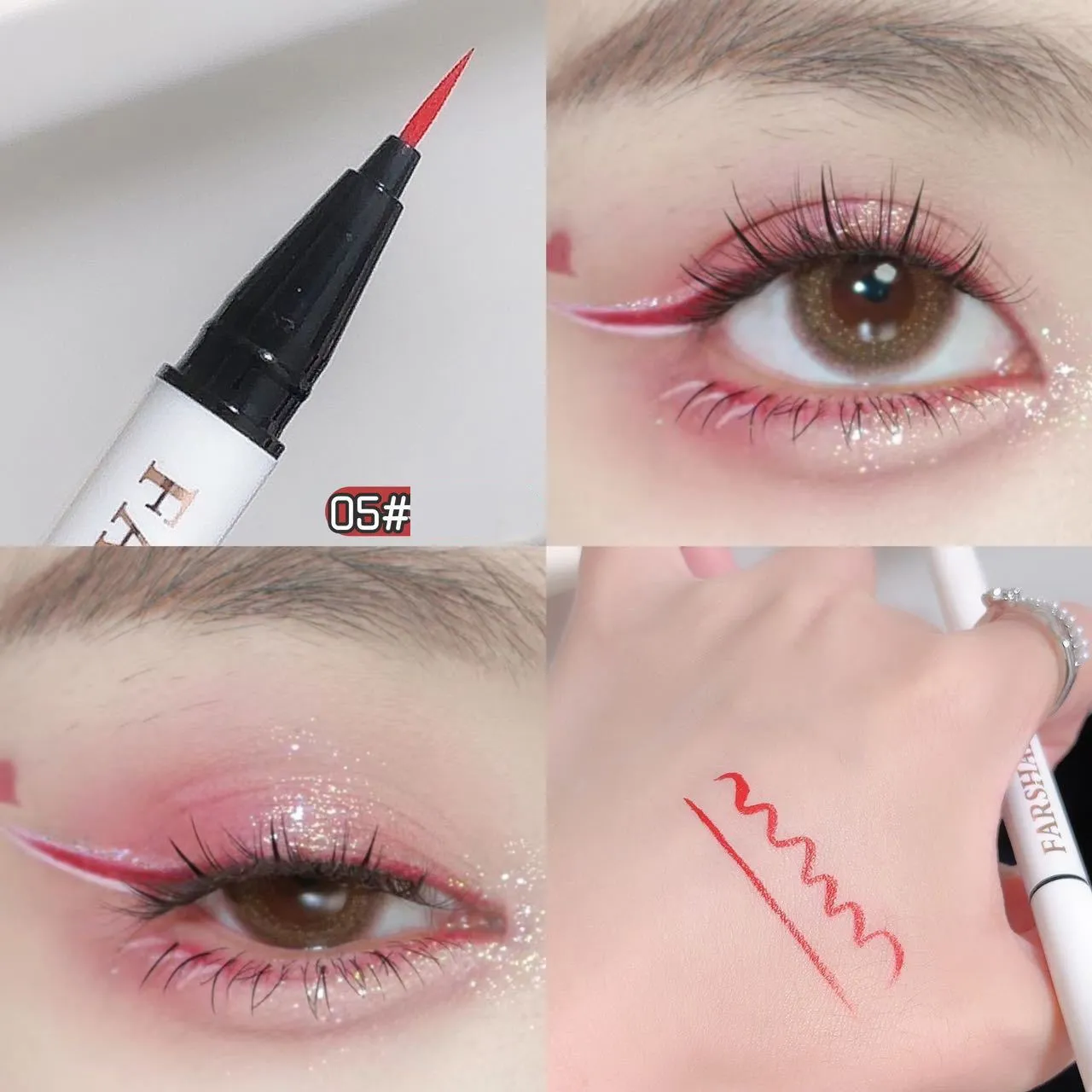 12 farver vandtæt eyeliner Pen Ultra-fin spids flydende eyeliner Langtidsholdbar eyeliner Hurtigtørrende farverig makeup til cosplay — image 3