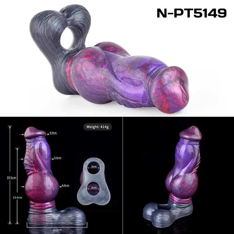 Multi-type Open-ended Fantasy Hollow Dildo Silicone Cock Sheath Male Penis Sleeve With Anti-drop Ring Adult Sex Toys 18+ — image 9