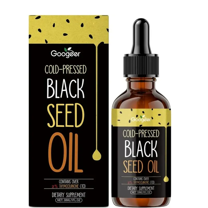 Googeer 30ML Cold-Pressed Black Seed Oil Nigella Sativa High Thymoquinone Content over 2% Antioxidant Health Support Supplement