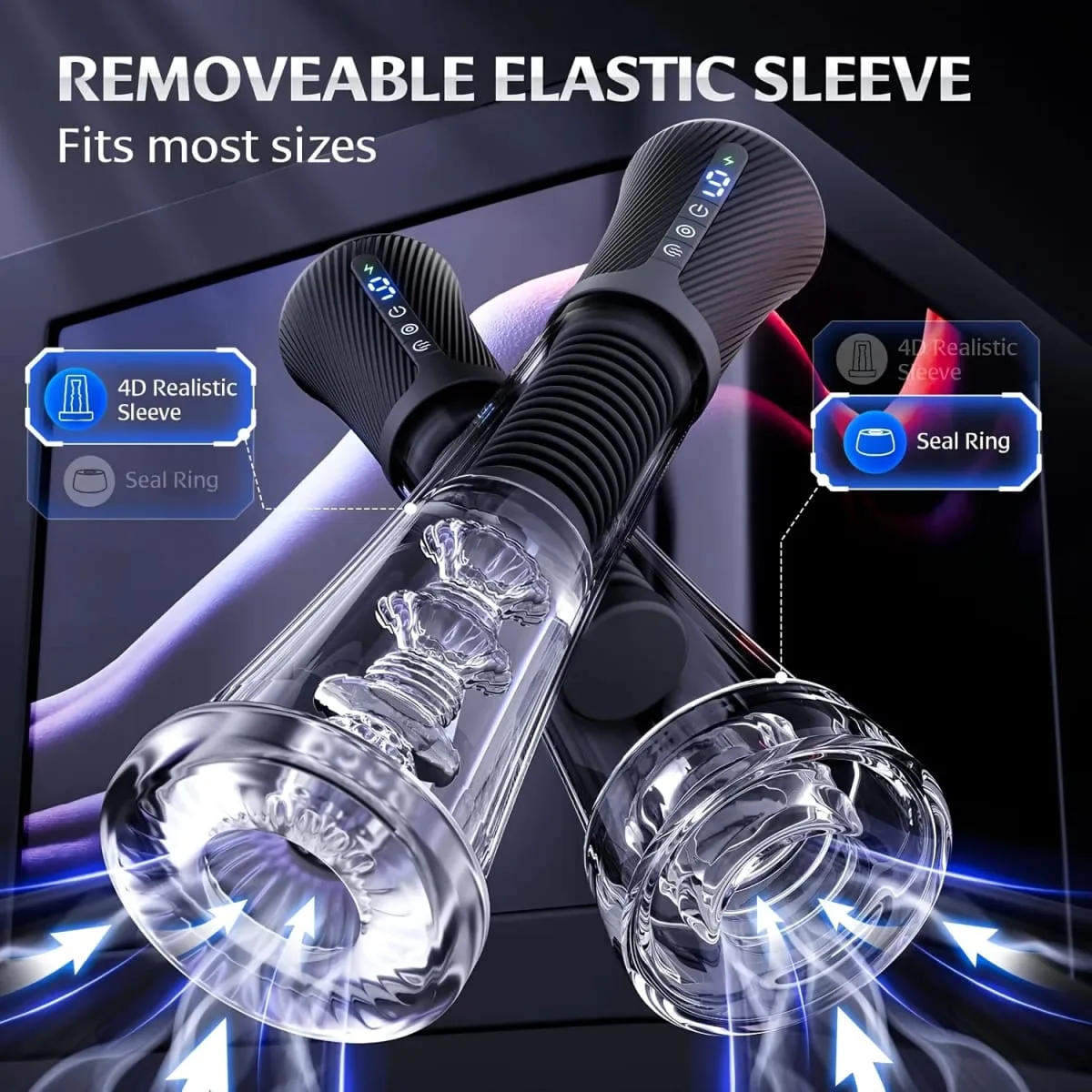 Realistic 3D Textured Ultimate Penis Pumping Experience 9 Frequency Vibrating & Sucking Automatic Male Masturbator Adult Toys 18