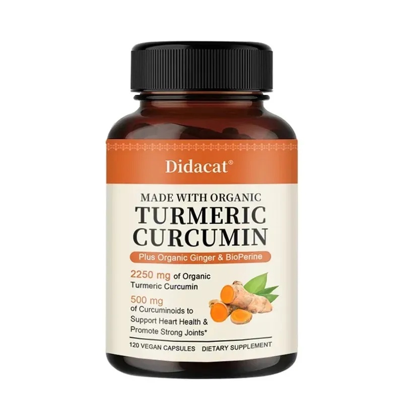 Turmeric Curcumin Capsules 2250mg Herbal Extract 95% Curcuminoids with Black Pepper Powerful Joint Support