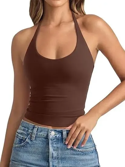2026 Spring New Arrival European American Style Solid Color Slim Fit Cami Tank Top Women Trendy Hot Girl Sleeveless Top