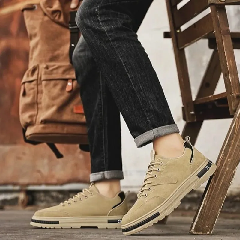 Men's Vulcanized Shoes Winter Casual Sneakers Comfortable Work Shoes for Men Breathable Soft Sole Safety Shoes Men Work Footwear