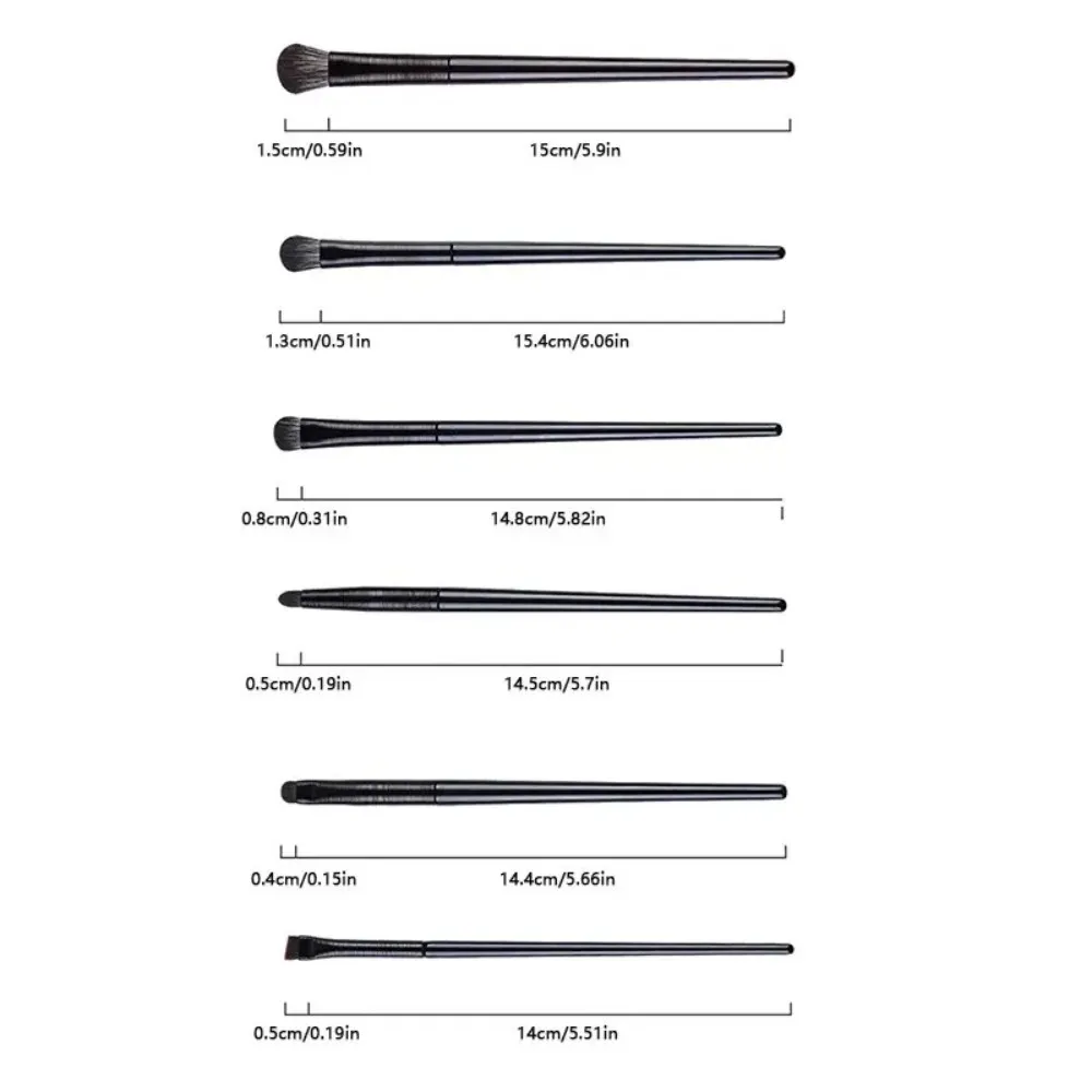 5/6pcs Convenient Multi-use Eyeshadow Brushes Soft with Plastic Handle Smudge Makeup Brushes Make Up Tools — image 6