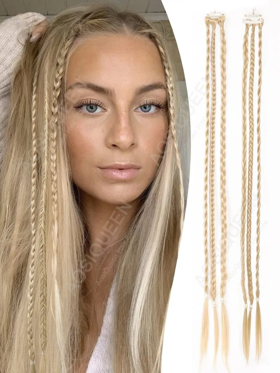 Synthetic 1/2pcs Braid Wig With Strong BB Clip Lightweight Box Braid Ponytail Hair Piece for Women — image 11