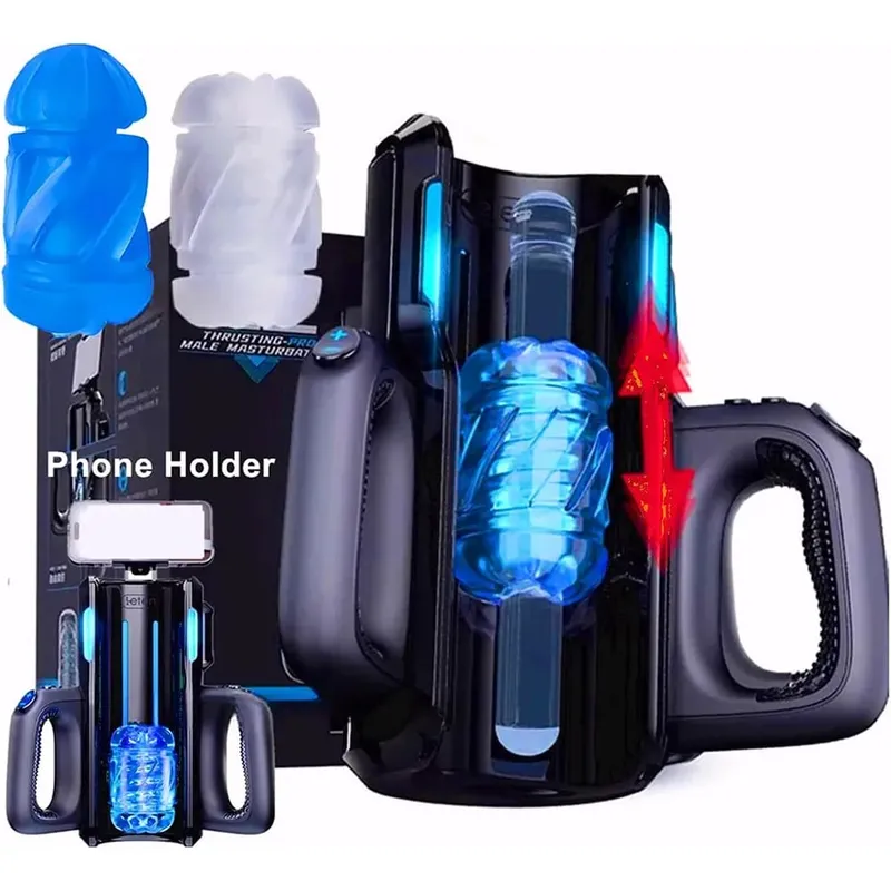 Thrusting High Speed Male Masturbator Machine Automatic Telescopic Masturbation Cup Handsfree Sex Toys for Male Masturbator