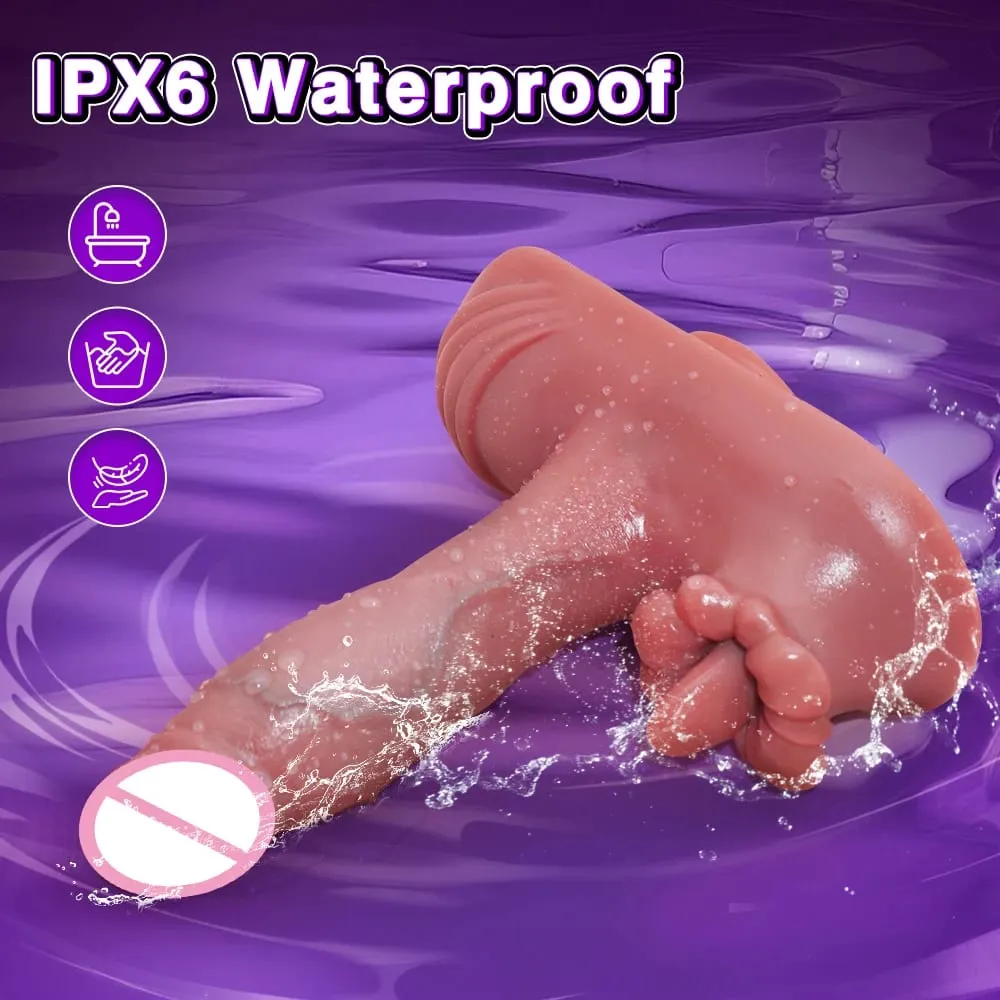 Realistic Dildo Vibrator Sit And Ride 6 IN 1 Vibrating Remote Control Vagina Anal G Spot Clitoral Stimulator Sex Toys for Women