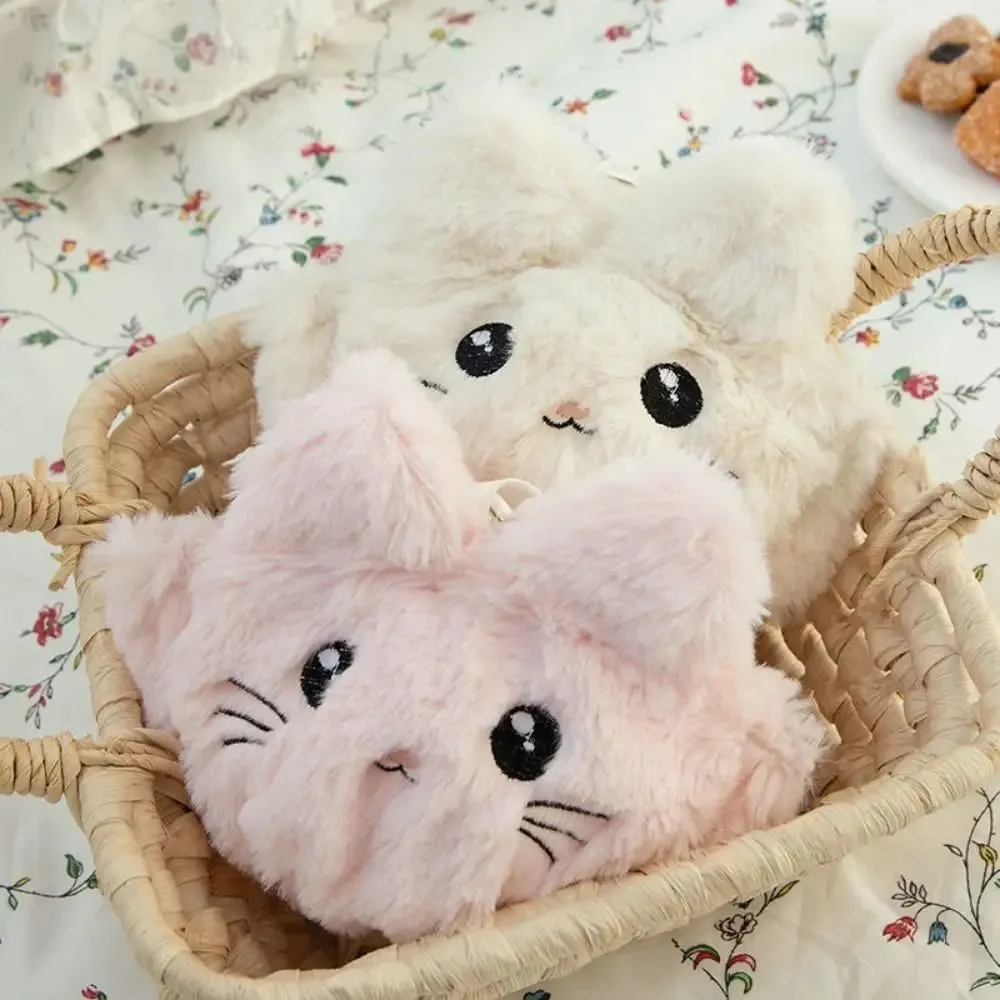 Cute Women Lingerie Set Wire-Free Cartoon Cat Winter Bra & Brief Sets Soft Girl Warm Underwear Panties Suit Winter