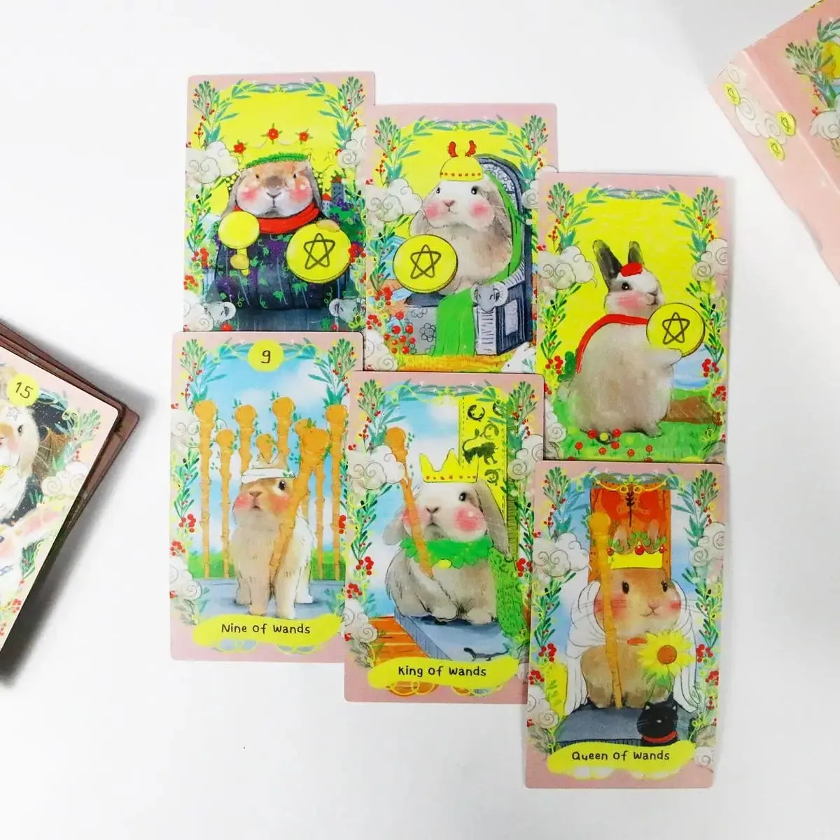 12*7cm Chubby Bunny Tarot A 78-card Deck Featuring Cute Bunnies 2.75 X 4.75'' Packaging Rigid Box — image 7