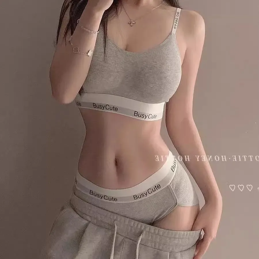 Sports Style Thin Underwear Set with a Collection of Accessory Breasts No Steel Ring Underwear And Two-Piece Underwear — image 3