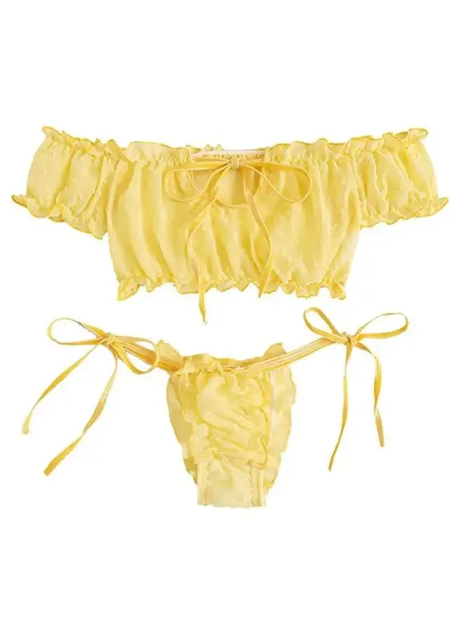 Sexy Lace Women Underwear Set Two Piece Bra And Briefs New Summer European American Lingerie Suit