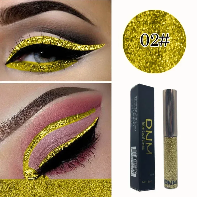 16 Colors Diamond Liquid Eyeliner Professional Silver Green Shiny Eyes Flash Long-lasting Liquid Glitter Eye Liner Beauty Makeup