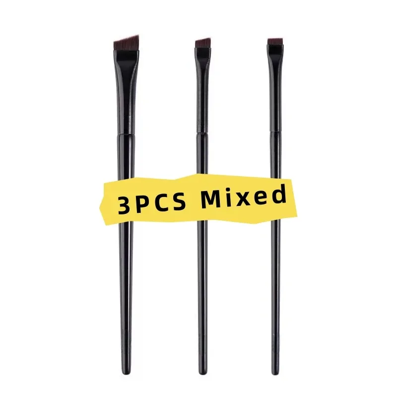 3/6/9/15/30PCS Ultra Thin Blade Eyeliner Brush Set Fine Angle Flat Eyebrow Brush Under The Eyes Flat Head Precise Detail Brushes