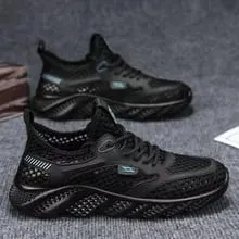 2026 Men's Sports Shoes Breathable Air Mesh Casual Style Summer Shoes PVC Outsole Round Toe Low Cut Comfortable Running Shoes