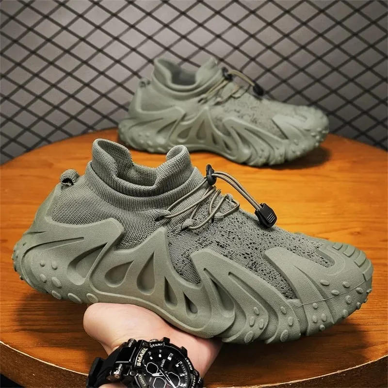 Men's mesh casual sneakers four seasons breathable light soft-sole anti-slip comfort walking shoes outdoor sports running shoes