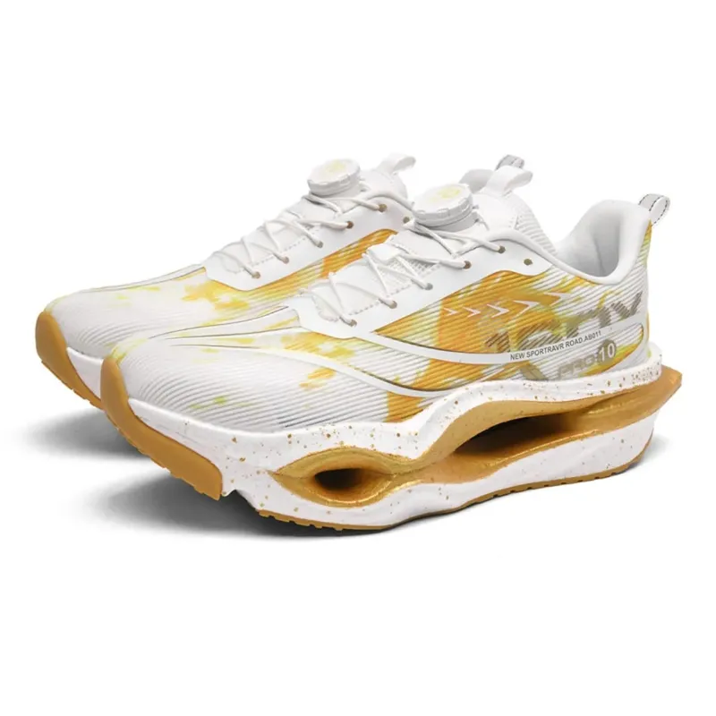 Men Women Carbon Plate Running Shoes Summer Breathable Mesh Racing Sneakers Rotating Buckle Sports Couple Shoes — image 3