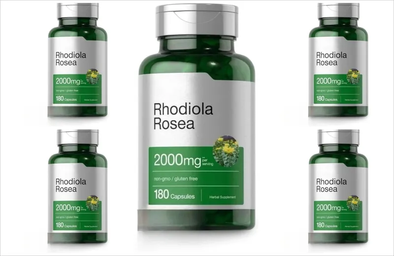 Rhodiola Rosea Root Extract 2000mg Equivalent Herbal Dietary Supplement 180 Capsules