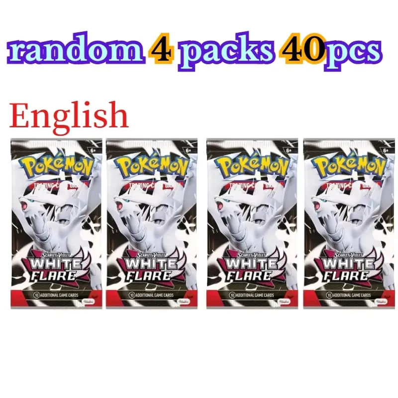 楽しい 40 ピースポケモンカードパック 4 セット日月バイオレット 151 英語トレーディングカードグッズおもちゃハロウィンギフトファンタジー SF