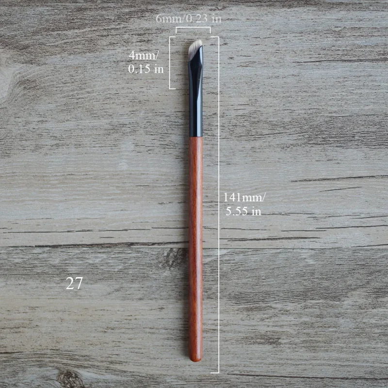 African Rosewood Handle Handmade Makeup Brushes 1pc Snow Fox Goat Hair Face Powder Blush Eye Shadow Brush Synthetic Makeup Brush