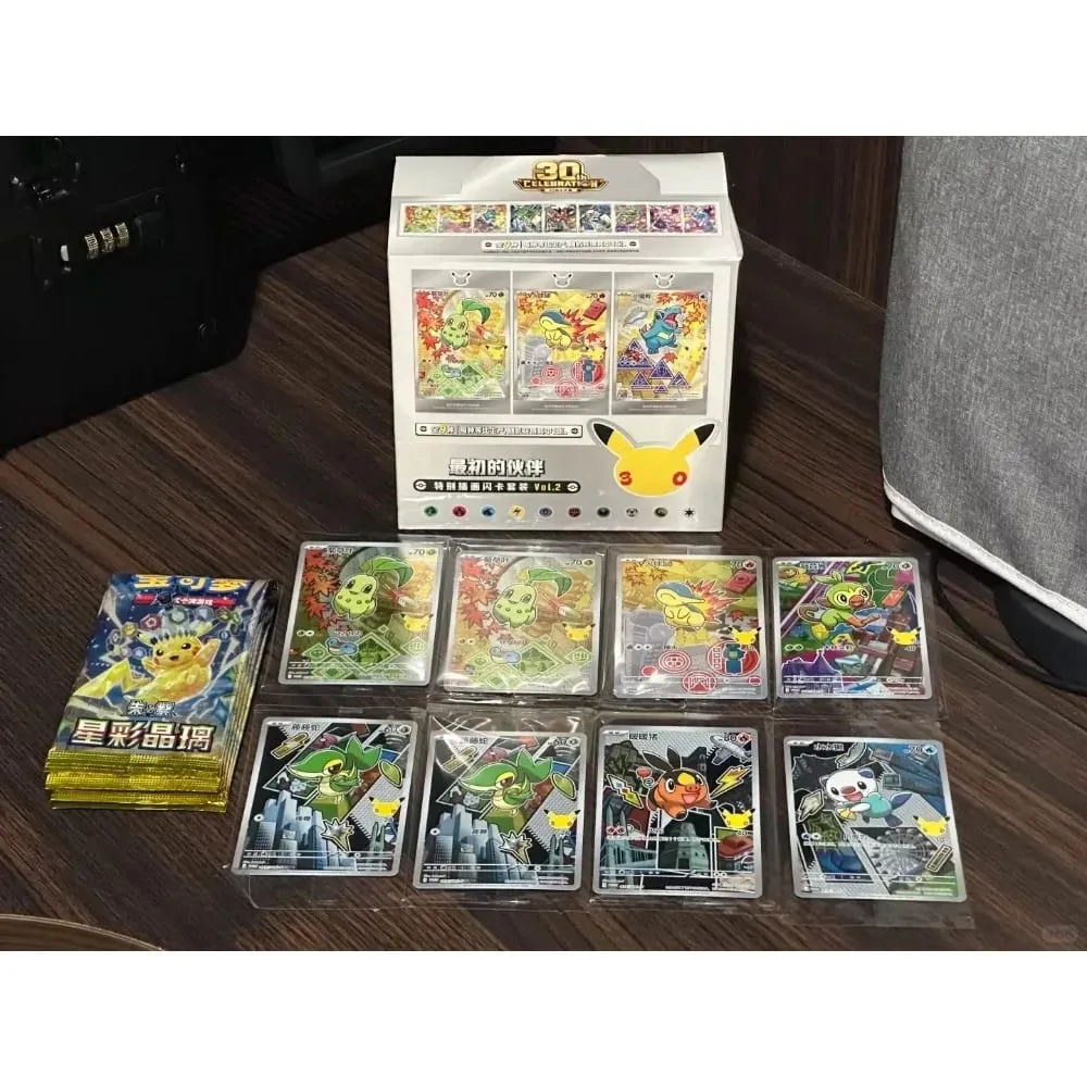 Original Pokemon 30th Anniversary Vol.1 Vol.2 Vol.3 Original Partner Special Illustration Set Gift Box PTCG Collectible Cards
