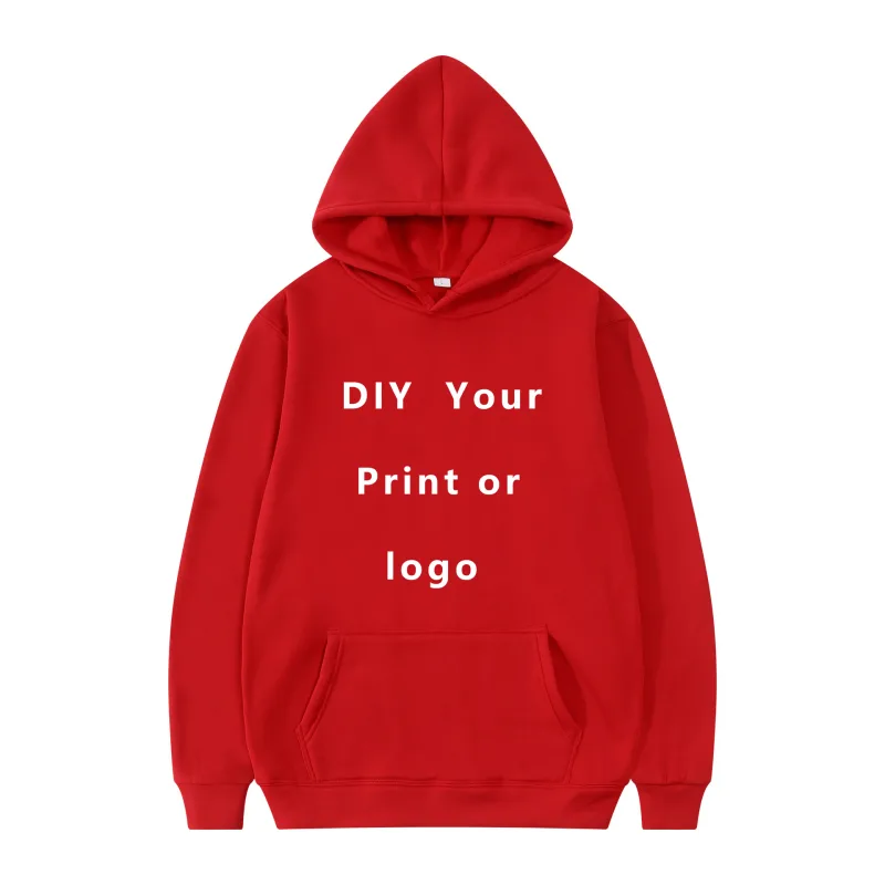 Din egen design Varumärkeslogotyp/bild Personlig anpassad var som helst Män Kvinnor DIY Luvtröjor Sweatshirt Casual Hoody Mode Nytt — image 16
