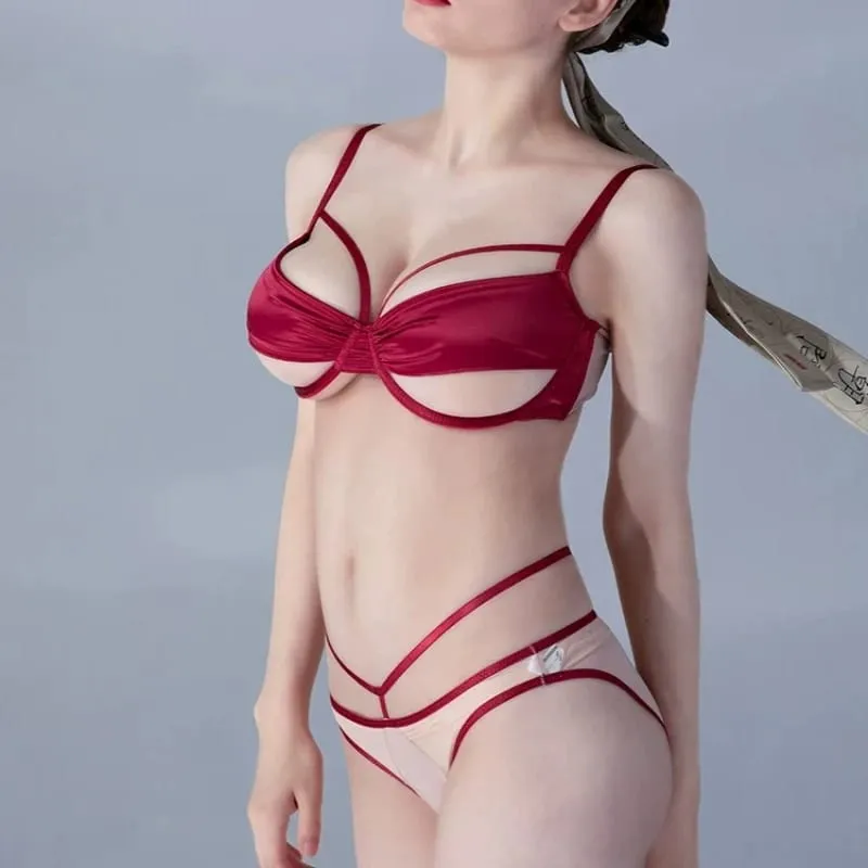 숙녀 새로운 얇은 컵 슬리밍 란제리 세트 소프트 언더 와이어 푸시 업 브래지어 최소화 효과 수집 사이드 벌지 안티 처짐 소프트 — image 3