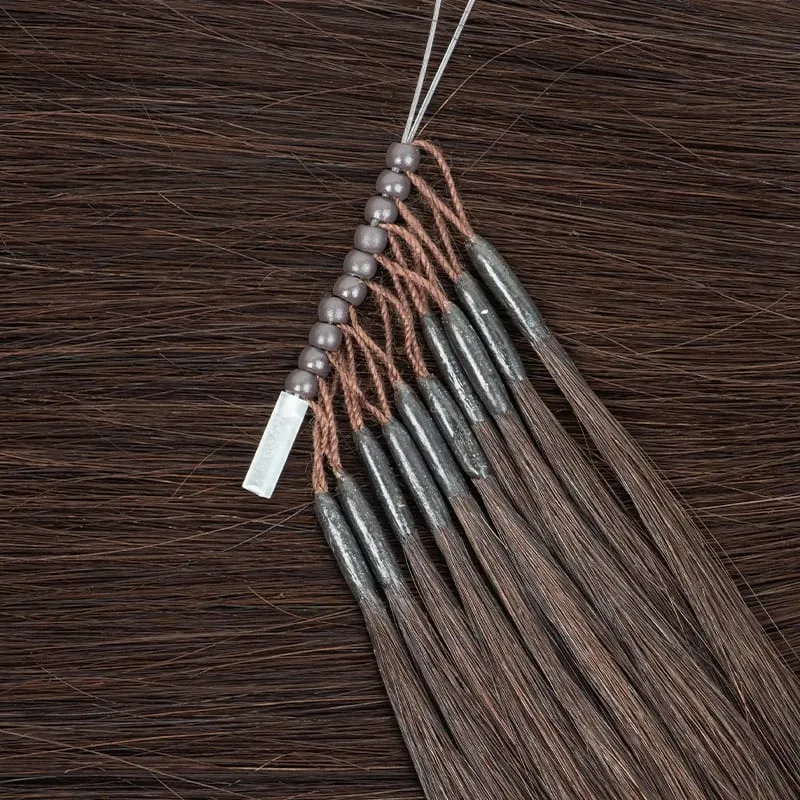 8D Hair Extension Fish Line Micro Link Hair Extensions Human Hair Invisible Nano Rings Beads 0.6g/pcs 50strands/pack 30G/Pack