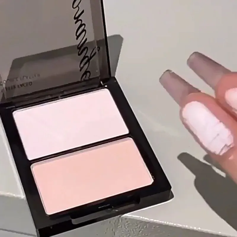 Dvoubarevný melír a pudr na oční stíny Jemný přírodní lehký matný finiš Oční stíny Soft Focus Rozjasňující make-up na obličej