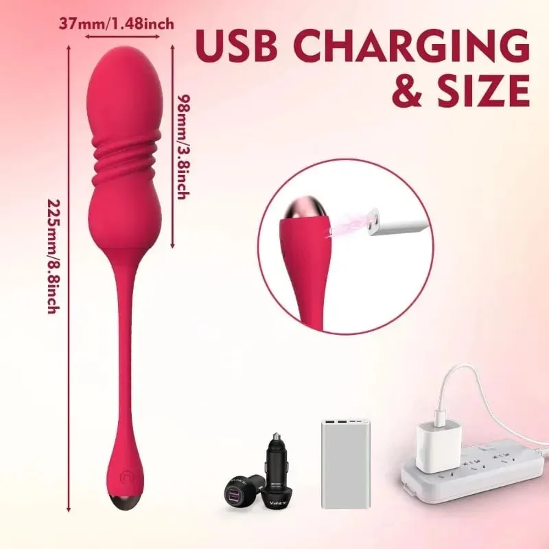 2026 Retractable Vibration Vibrating Egg Wireless Remote Control Female Adult Sex Toys Female Masturbator Products — image 5