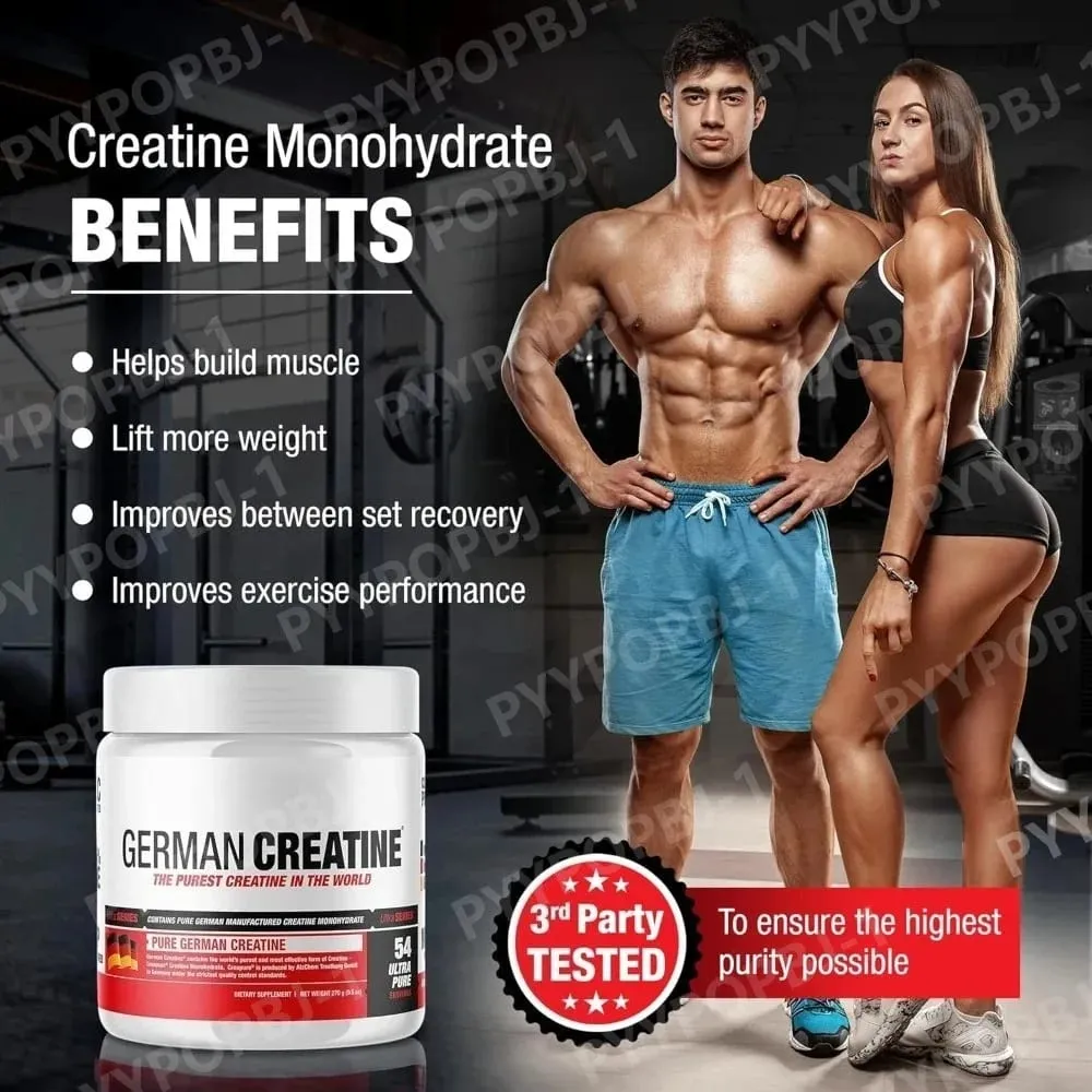 Micronized Creatine Monohydrate Powder for Strength & Performance Unflavored Fitness Workout Supplement for Adults 300g