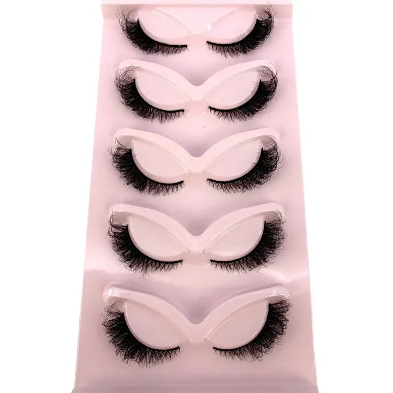 New Cat Eye Lashes 5/7/10 pairs 3D Faux Mink Eyelashes Winged Fluffy Fake Lashes Soft Natural long Full Strip Lash Make