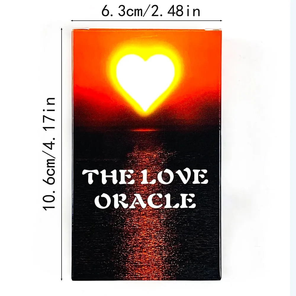The Love Oracle Cards 54 Cards Sunset Heart Design Love Relationship Oracle Cards Romance Divination Card For Couple Soulmate