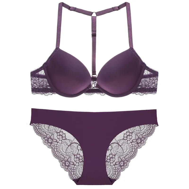 Women's Comfortable Push-Up Bra Set with Front Buckle And Shoulder Strap Sexy Lingerie for Women