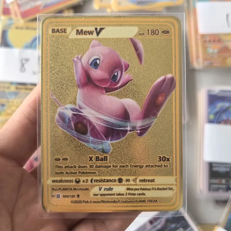 10000HP Charizard Vmax Pokemon Cards Metal English Card Arceus GX Vstar V Golden Limited Kids Gift Game Battle Collection Cards