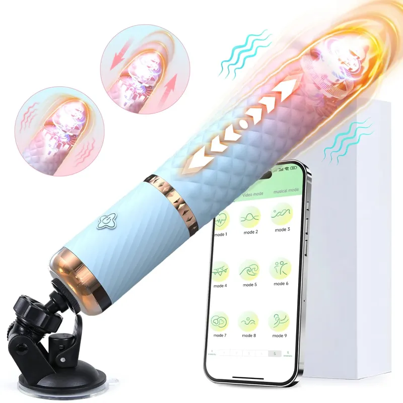 APP Control Automatic Telescopic Thrusting Realistic Dildo Vibrator Sex Machine G Spot Clitoral Stimulation Sex Toys for Women