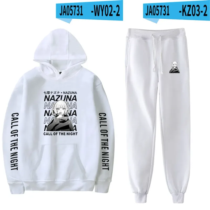 Harajuku Comfortable Call of the Night Print Sweatshirt Sweatpants Suit Hoodies+ Trousers Suit Boys/Girls 2 Piece Set Clothes