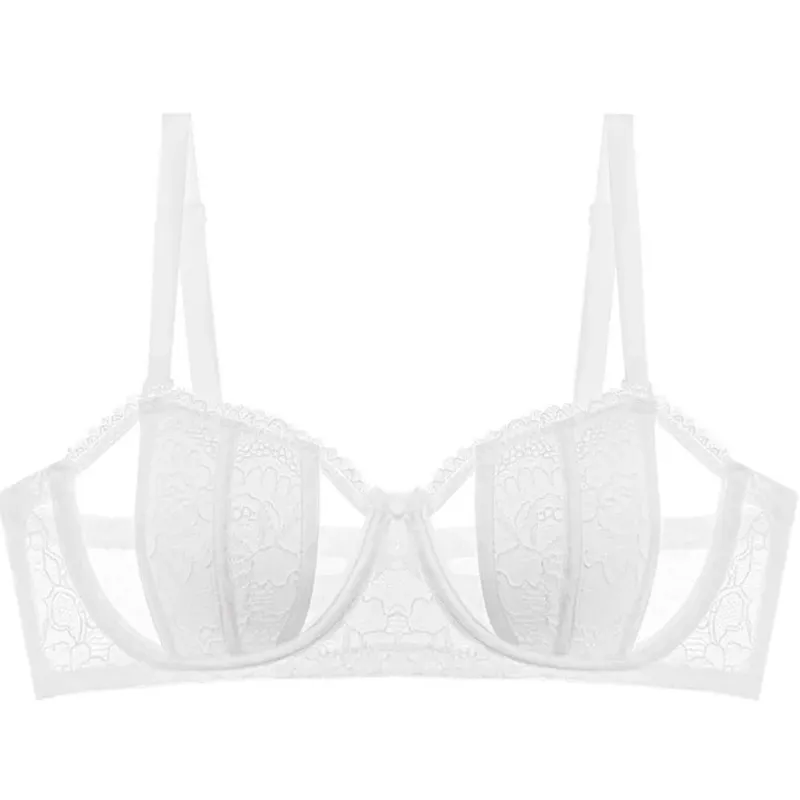 Big Bust Minimizer Bra Set 32‑38 AB Thin Lace Soft Underwire Anti‑Sagging Strapless Optional Sexy Ladies Brassiere Lingerie Kit