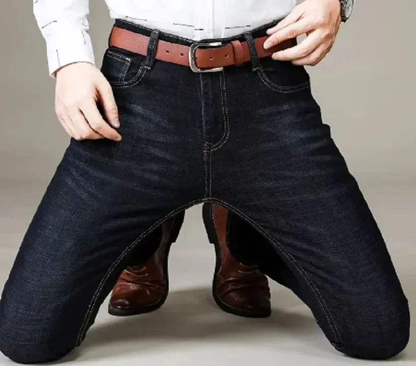 2025 New Business Men's Jeans Casual Comfortable Straight Stretch Fashion male Classic Premium Blue Black Denim trousers — image 2