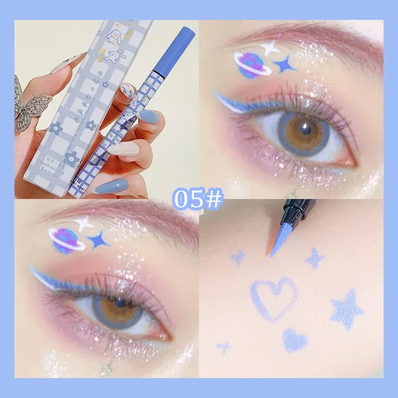Crayon Eyeliner liquide coloré mat, imperméable, ne fleurit pas, stylo Eye-Liner liquide longue durée, maquillage pour les yeux, cosmétiques