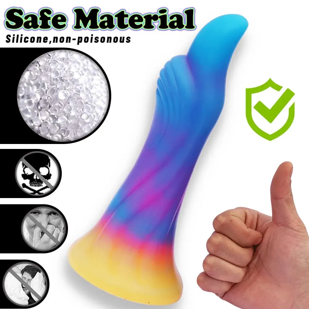 Realistic Night Glowing Anal Plug Luminous Monster Dragon Dildo for Women Men Butt Plug Sexy Dog Shape Sex Toy for Couples — image 3