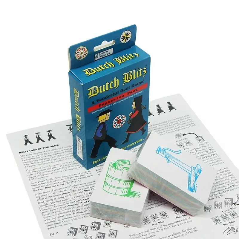 Dutch Blitz O jogo de cartas original de ritmo rápido contém 160 cartas, rápido e fácil de aprender, ótimo jogo de família para todos, para 2