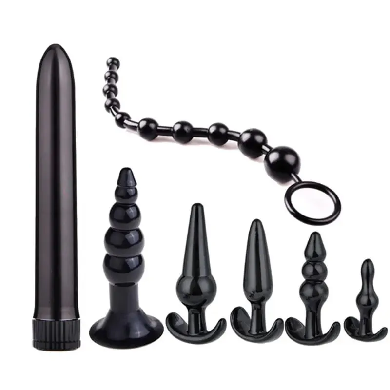 4/5/7/8Pcs/Set Silicone Butt Plug Dildo Masturbation Anal Plug Vaginal Plug Sex Toys Combination Anal Bead Dilator Toys for Gay — image 12