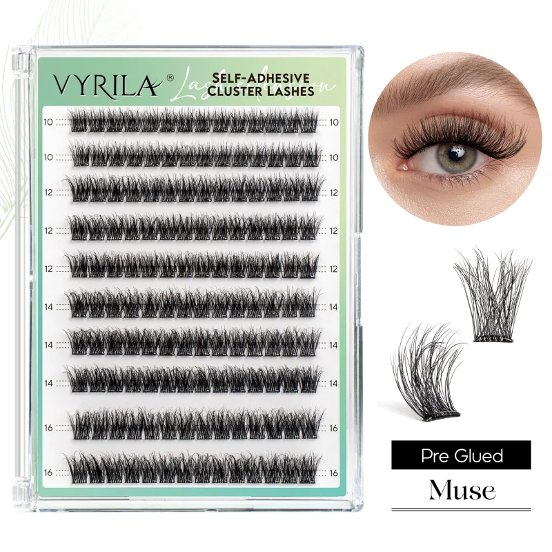 Self Adhesive Eyelashes No Glue Needed Lashes 10‑16mm Pre Glued Cluster Lashes D Curl Soft Natural Press on Lashes — image 10
