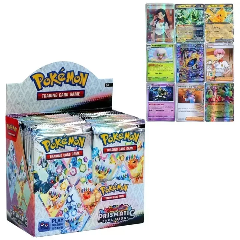 360Pcs/Box 10Cards/PACK English Pokémon Card Prismatic Evolutions English Booster Battle Transaction Card Gifts