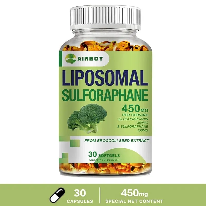 Liposomal Sulforaphane 450mg - Antioxidant Heart Supplement Immunity Boosting