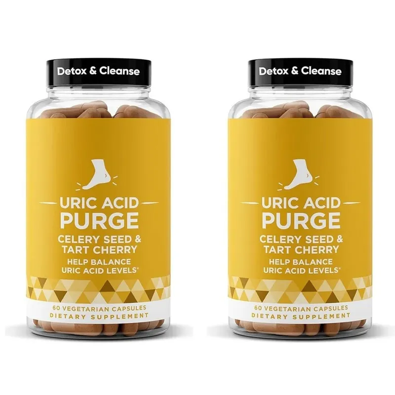 Uric Acid Purge Capsules with Celery Seed Tart Cherry Parsley Extract Vegetarian Formula Daily Joint Support Supplement 60 Count — image 8
