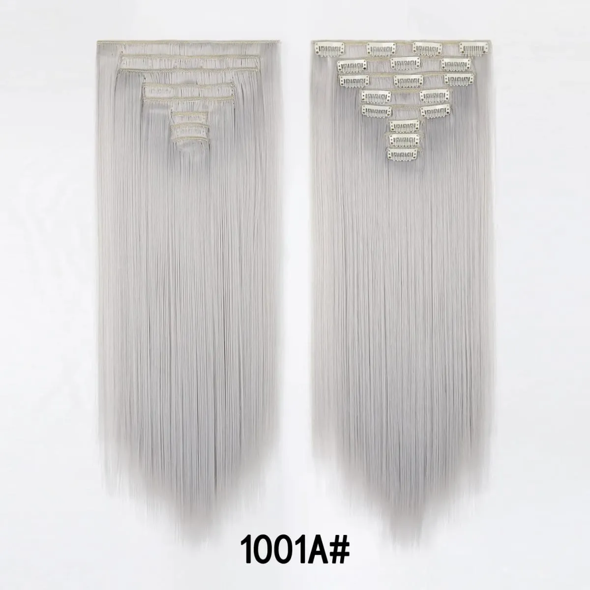 24 Inch 8 Pcs Clip In Hair Extension Straight Hair Extensions for Women Daily Wear Work & Casual Styling Synthetic Hair Pieces