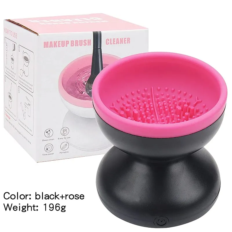 Electric Makeup Brush Cleaner Machine Silicone Cleaning Bowl Fast Wash Makeup Eyelash Brush Cleaning Tool All Cosmetic Brushes