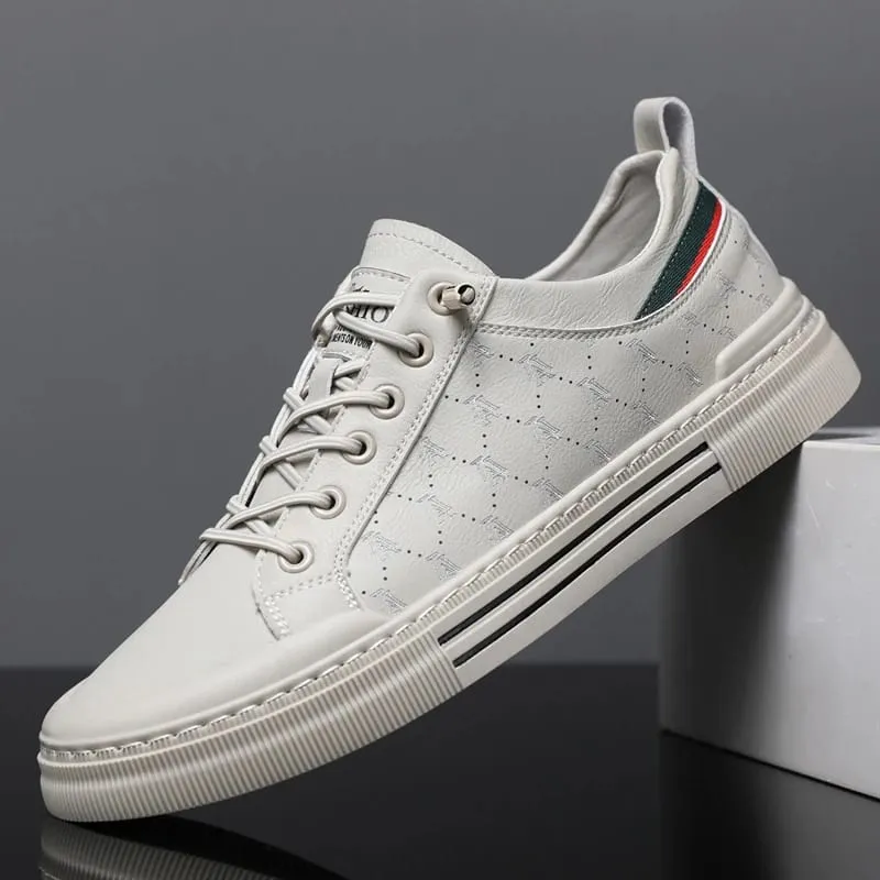 Men's Casual Sport Sneakers - Breathable Upper Durable PVC Sole Lace-Up Low-Top Design for All-Season Comfort - Versatile for